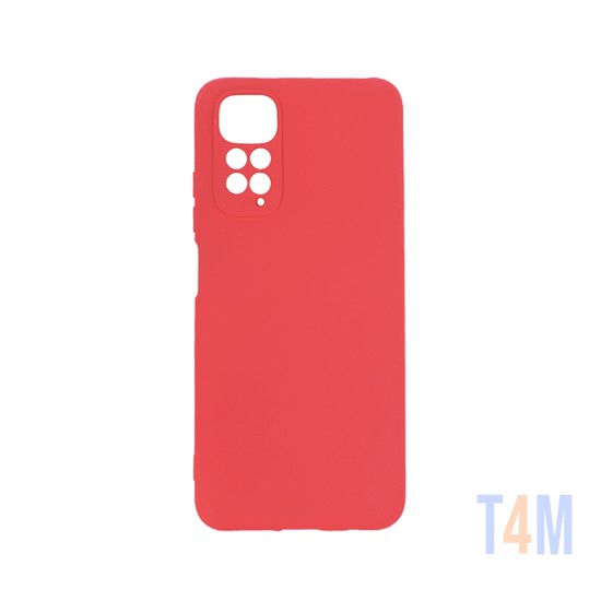 Funda de Silicona con Marco de Cámara para Xiaomi Redmi Note 11 Pro Rojo